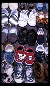 Lot of 15 pairs of boy 0-9 month shoes